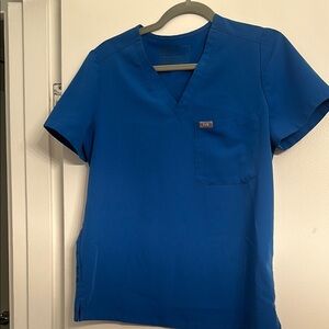 FIGS Royal Blue V-Neck Scrub Top